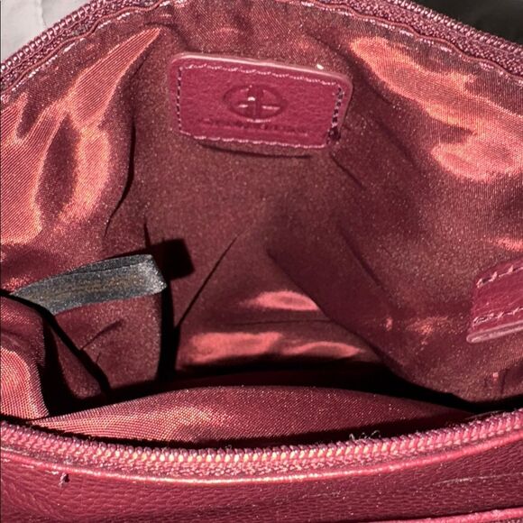 Giani Bernini leather cross body bag burgandy - Picture 7 of 7